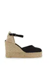 Castaã±er Castaner Bianca Raffia Wedge Espadrilles In Multi