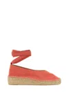 Castaã±er Gea Closed Back Round Toe Espadrilles In Red