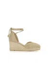 Castaã±er 80mm Round-toe Espadrilles In Gold