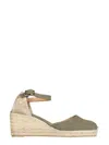 Castaã±er Castañer Espadrille "carol" With Wedge In Green
