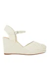 Castaã±er 'carolyn' White Wedges With Strap In White