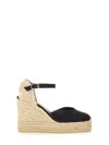 Shop Castaã±er Castañer Espadrille "chiarita" In Black