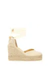 Castaã±er Castañer Woman Espadrilles Cream Size 7.5 Textile Fibers In Beige