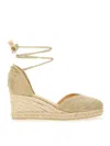 Castaã±er Castañer Espadrille Cora Wedge Pumps In Gold