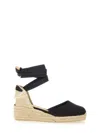 Castaã±er Carina 100mm Canvas Espadrilles In Black
