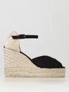 Castaã±er Castaner Bianca Raffia Wedge Espadrilles In Black