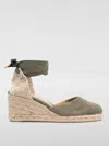 Castaã±er Almond Toe Braided Jute Espadrilles In Olive