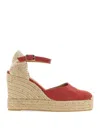 Castaã±er Castañer Woman Espadrilles Brick Size 9 Textile Fibers In Red