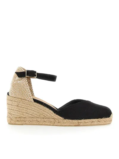 Castaã±er Chiarita Wedge Espadrilles In Black