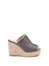 Castaã±er `fatima/002` Wedge Espadrilles In Gray