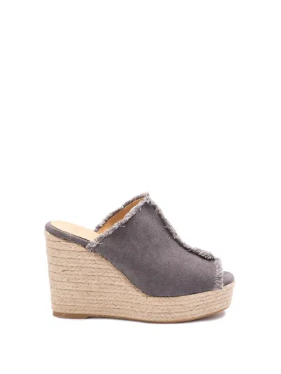 Castaã±er `fatima/002` Wedge Espadrilles In Gray