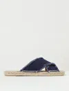 Castaã±er Palmera Canvas Espadrille Slides In Blue