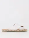 Castaã±er Palmera-032 Flats In White Canvas In Ivory