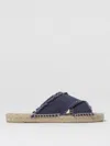 Castaã±er Palmera Canvas Espadrille Slides In Gnawed Blue