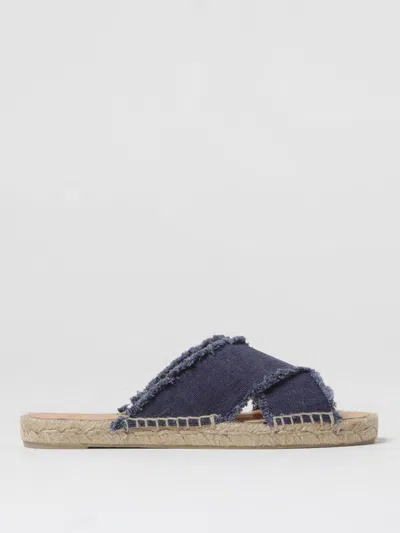 Castaã±er Flat Sandals Castaner Woman Color Gnawed Blue