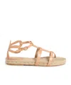 Castaã±er Flat Sandals With Round Head And Toe In Nude