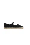 Castaã±er Castaner Classic Black Espadrille With Braided Jute Sole