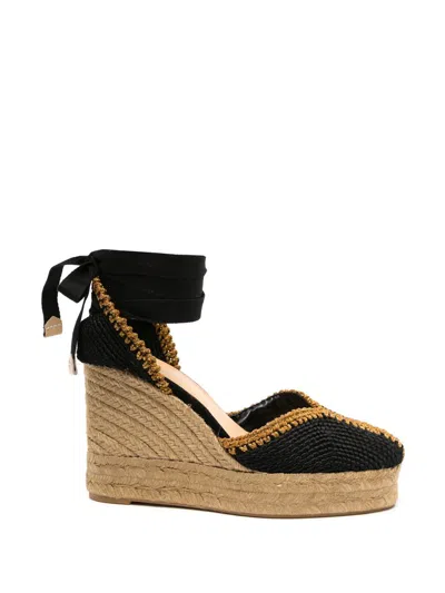 Castaã±er Castañer Woman Espadrilles Black Size 7.5 Textile Fibers