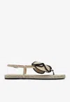 Castaã±er Floral Decal Sandals In Sand