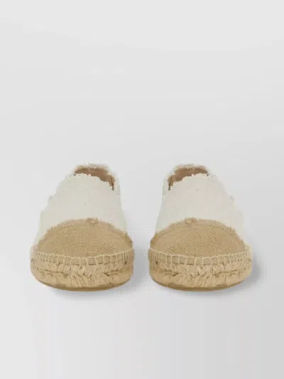 Castaã±er Frayed Edge Round Toe Jute Sole Espadrilles