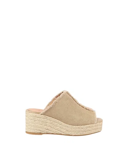 Castaã±er Frayed Espadrille Mules In Nude