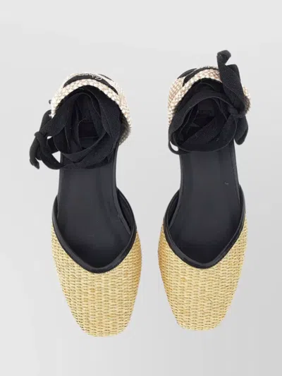Castaã±er Gatsby Rope And Raffia Espadrilles In Beige
