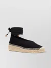 Castaã±er Gea Canvas Wedge Espadrilles With Braided Band In Black
