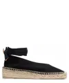 Castaã±er Gea Canvas Wedge Espadrilles With Braided Band In Black