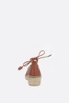 Castaã±er Gea/2/205 Flatform Espadrilles In Smooth Leather In Brown