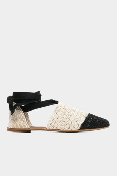 Castaã±er Woven Two-tone Espadrille Flats In Multi