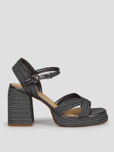 Castaã±er Heeled Sandals Castañer Woman Color Lead In Lead
