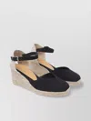 Castaã±er High Heel Wedge Sandals With Ankle Strap