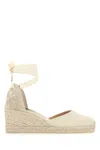 Castaã±er Castaner Ivory Canvas Carina Wedges In White
