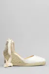Castaã±er Joyce-8-006 Wedges In White Satin In White