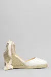 Castaã±er Joyce-8-006 Wedges In White Satin In White