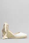 Castaã±er Joyce-8-006 Wedges In White Satin In White