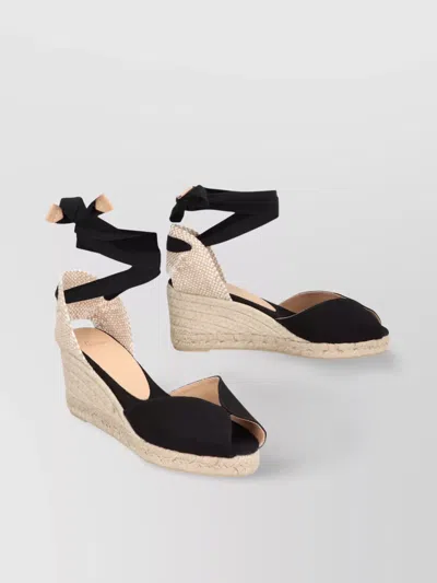Castaã±er Jute Wedge Espadrilles Back Cut-out Detail