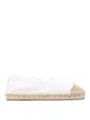 Castaã±er Kampala Glittered Linen Espadrilles In White