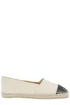 Castaã±er Castaner Canvas Slip-on Espadrilles With Leather Cap Toe In Crudo