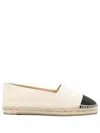 Castaã±er Castaner Canvas Slip-on Espadrilles With Leather Cap Toe In White