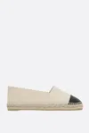 Castaã±er Castaner Canvas Slip-on Espadrilles With Leather Cap Toe In Crudo