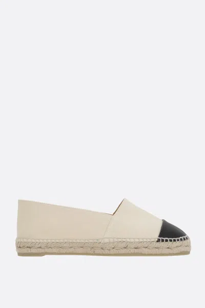 CASTAÃ±ER KATTY ESPADRILLES IN CANVAS AND SMOOTH LEATHER