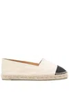 Castaã±er Castaner Canvas Slip-on Espadrilles With Leather Cap Toe In White
