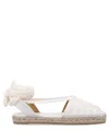 Castaã±er Kimita Tie-up Espadrille Flats In White