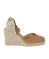 Castaã±er Castañer Chiara Jute Wedged Pumps In Nude
