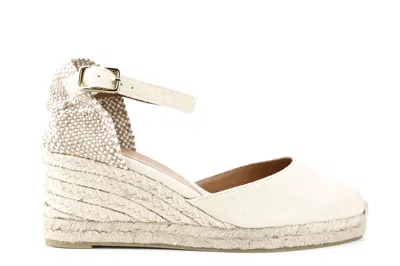 Castaã±er Ankle Strap Wedge Heels In Nude ModeSens