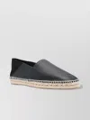 Castaã±er Leather Espadrilles With Braided Raffia Sole