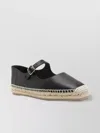 Castaã±er Leather Espadrilles With Braided Raffia Sole