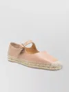 Castaã±er Leather Espadrilles With Braided Raffia Sole