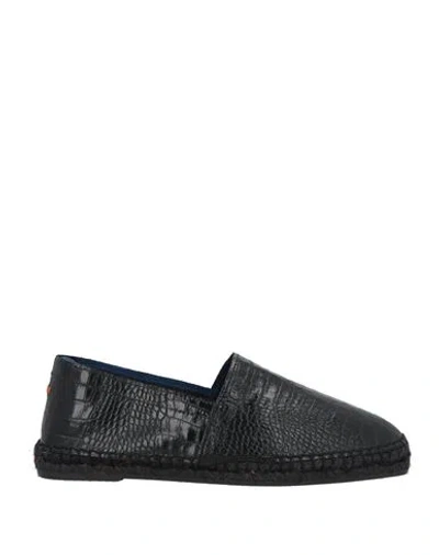 Castaã±er Castañer Man Espadrilles Black Size 9 Leather